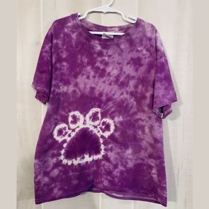 GILDAN BEASLEY T-SHIRT PURPLE TIE DYE KIDS SIZE M